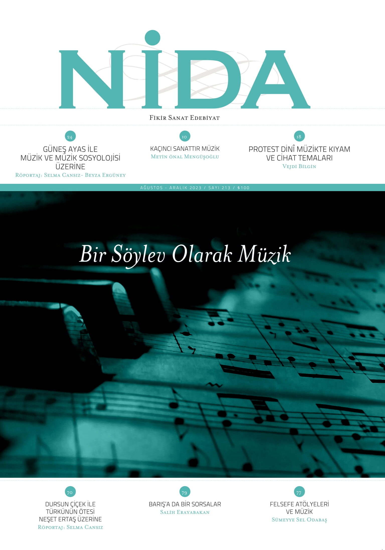 Bir Söylev Olarak Müzik : Ağustos-Aralık 2023 | Sayı 213
